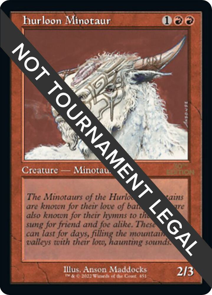 Hurloon Minotaur (Retro Frame) 451 card from 30th Anniversary Edition