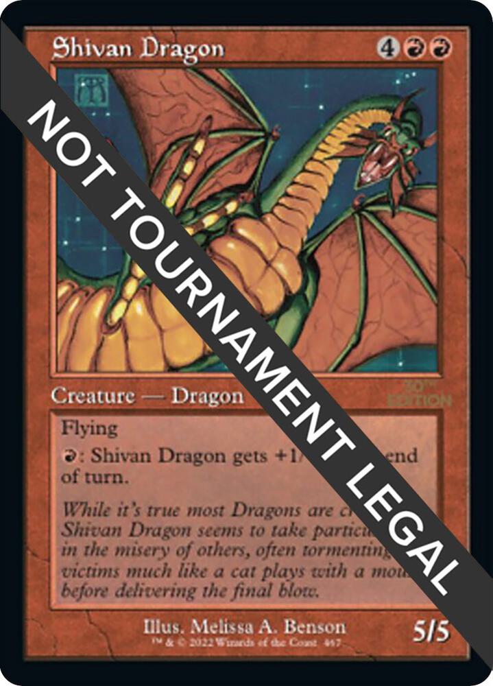 Shivan Dragon (Retro Frame) 467 card from 30th Anniversary Edition