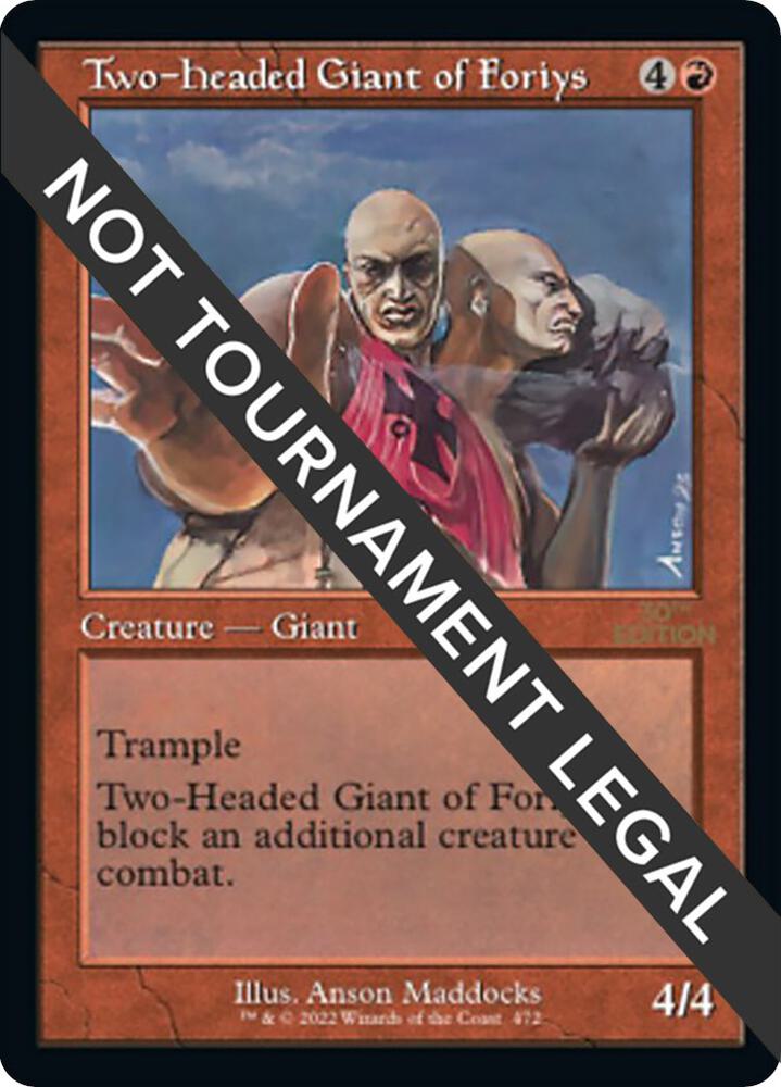 Two-Headed Giant of Foriys (Retro Frame) 472 card from 30th Anniversary Edition