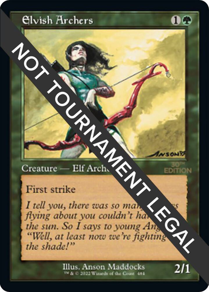Elvish Archers (Retro Frame) 484 card from 30th Anniversary Edition