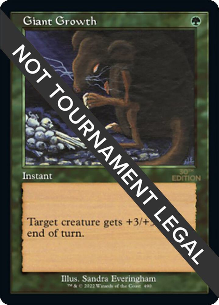 Giant Growth (Retro Frame) 490 card from 30th Anniversary Edition