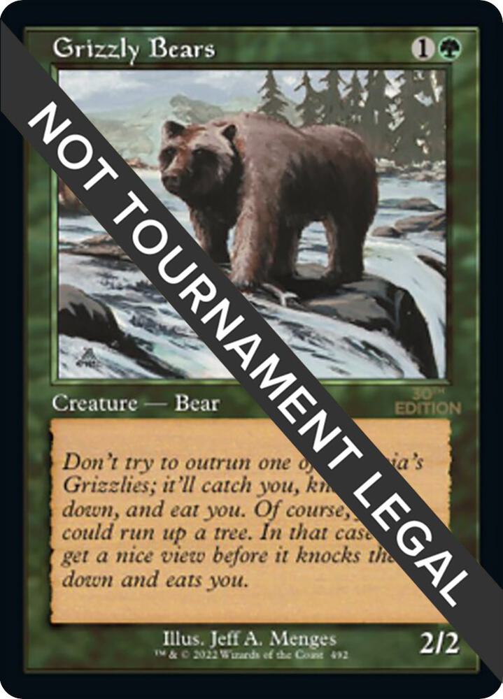 Grizzly Bears (Retro Frame) 492 card from 30th Anniversary Edition