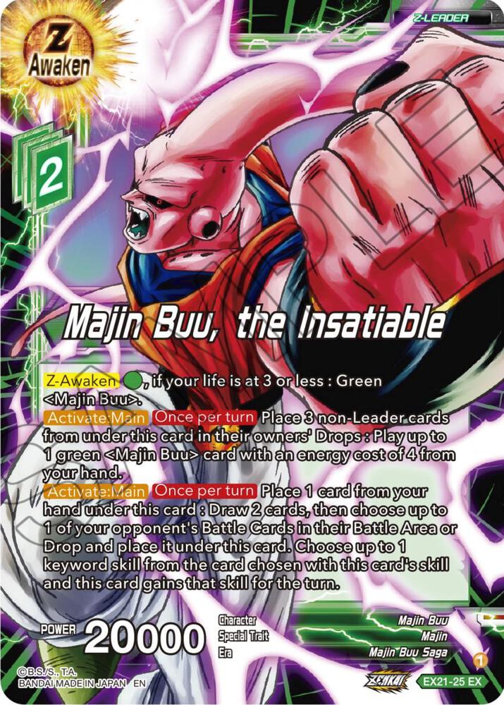 Majin Buu, the Insatiable EX21-25 card from 5th Anniversary Set