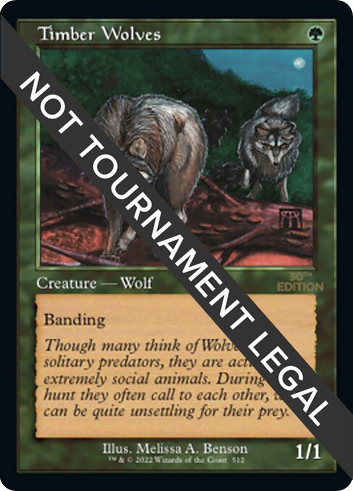 Timber Wolves (Retro Frame) 512 card from 30th Anniversary Edition