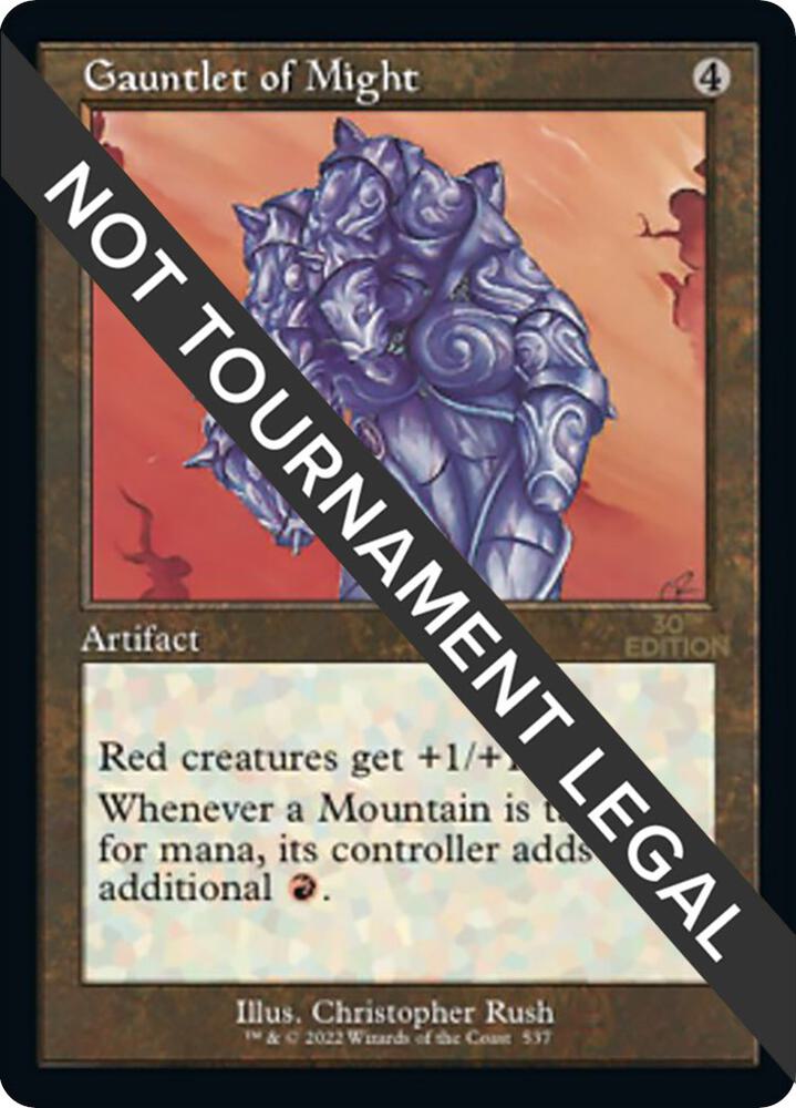 Gauntlet of Might (Retro Frame) 537 card from 30th Anniversary Edition