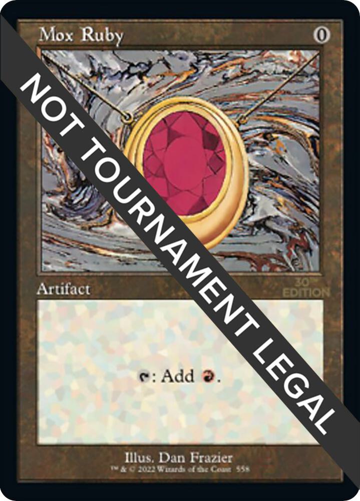 Mox Ruby (Retro Frame) 558 card from 30th Anniversary Edition