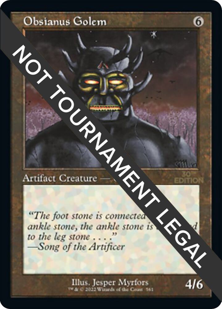 Obsianus Golem (Retro Frame) 561 card from 30th Anniversary Edition