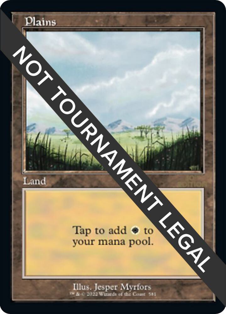 Plains (Retro Frame) 581 card from 30th Anniversary Edition