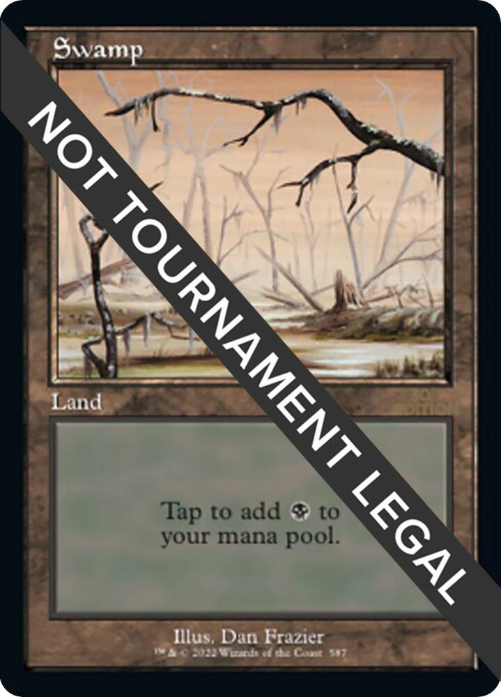 Swamp (Retro Frame) 587 card from 30th Anniversary Edition
