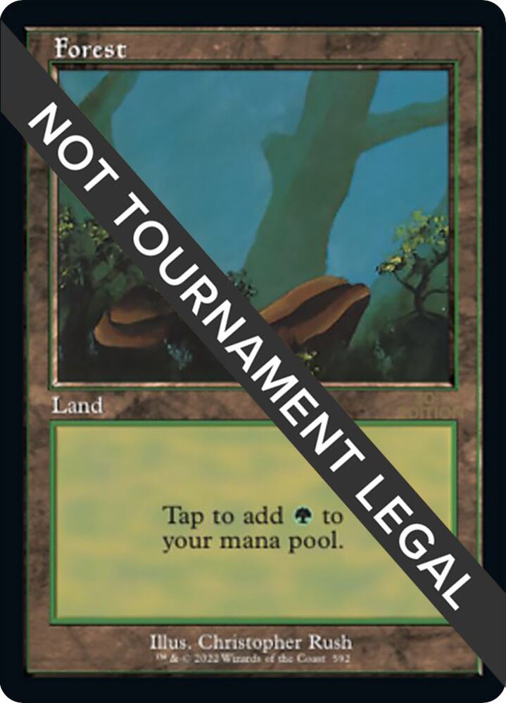 Forest (Retro Frame) 592 card from 30th Anniversary Edition
