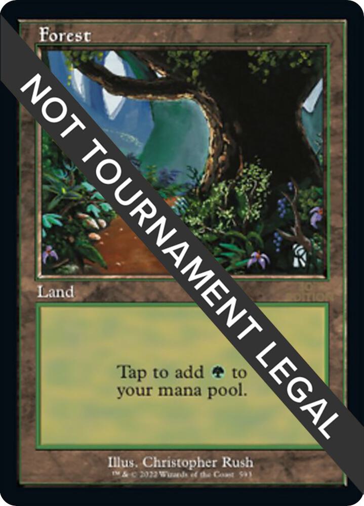 Forest (Retro Frame) 593 card from 30th Anniversary Edition