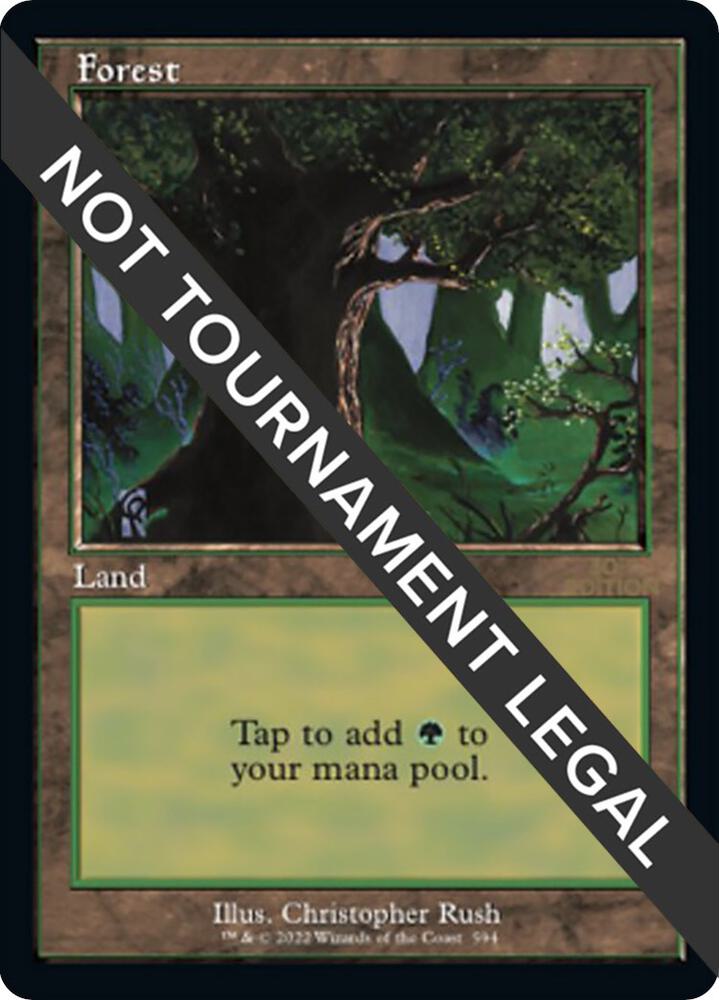 Forest (Retro Frame) 594 card from 30th Anniversary Edition