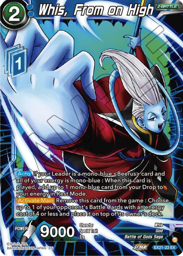 Whis, From on High EX21-23 card from 5th Anniversary Set