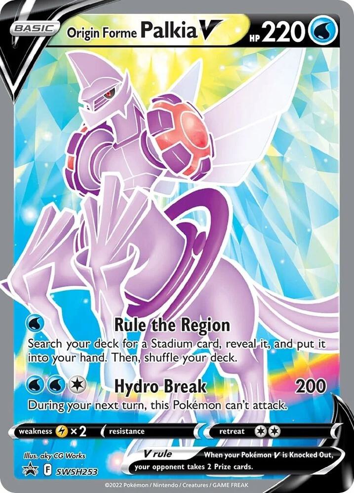 Origin Forme Palkia V SWSH253 card from SWSH: Sword & Shield Promo Cards