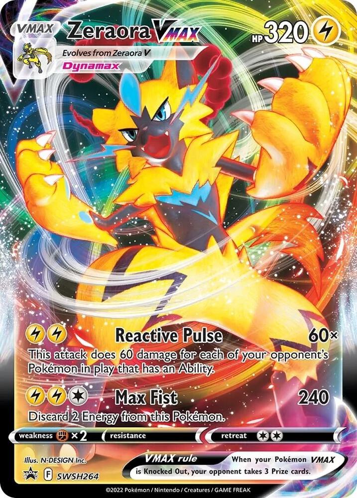 Zeraora VMAX SWSH264 card from SWSH: Sword & Shield Promo Cards