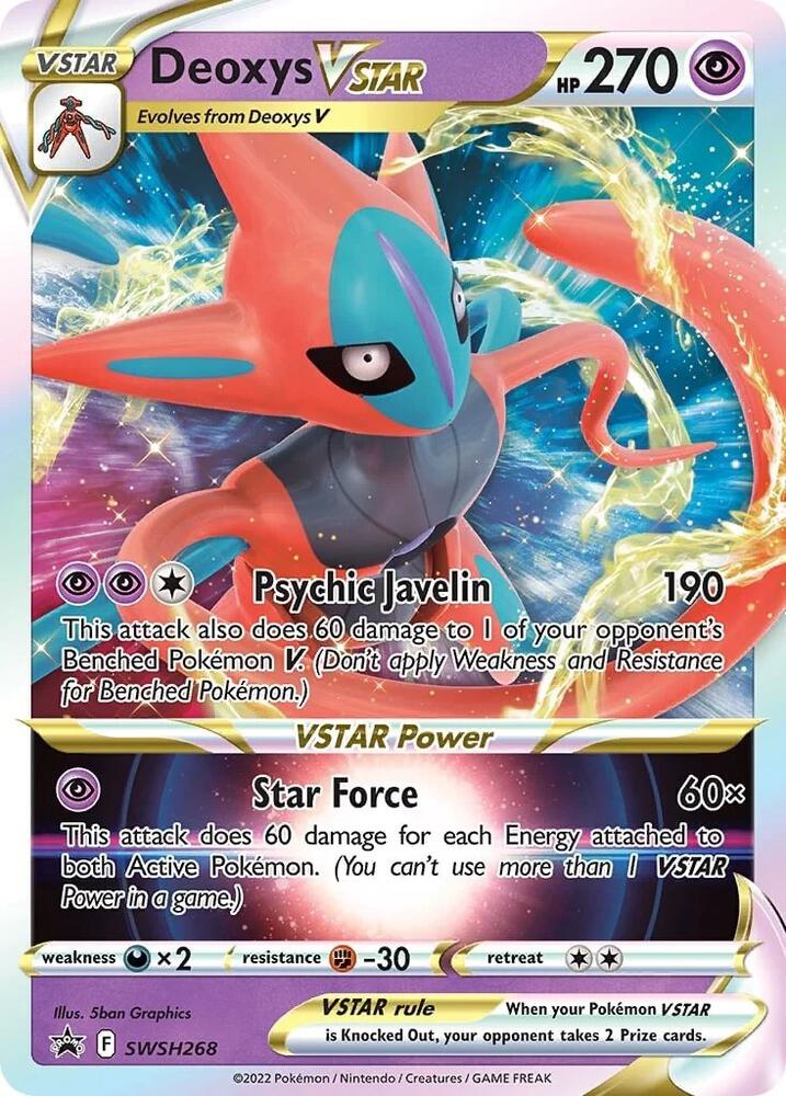 Deoxys VSTAR SWSH268 card from SWSH: Sword & Shield Promo Cards