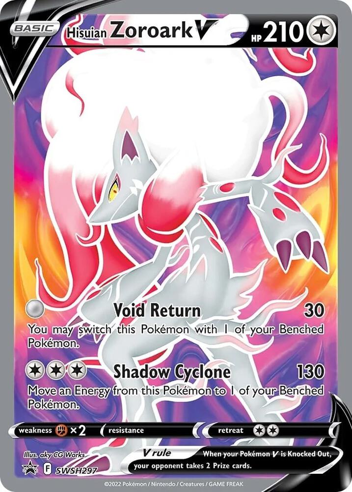 Hisuian Zoroark V SWSH297 card from SWSH: Sword & Shield Promo Cards