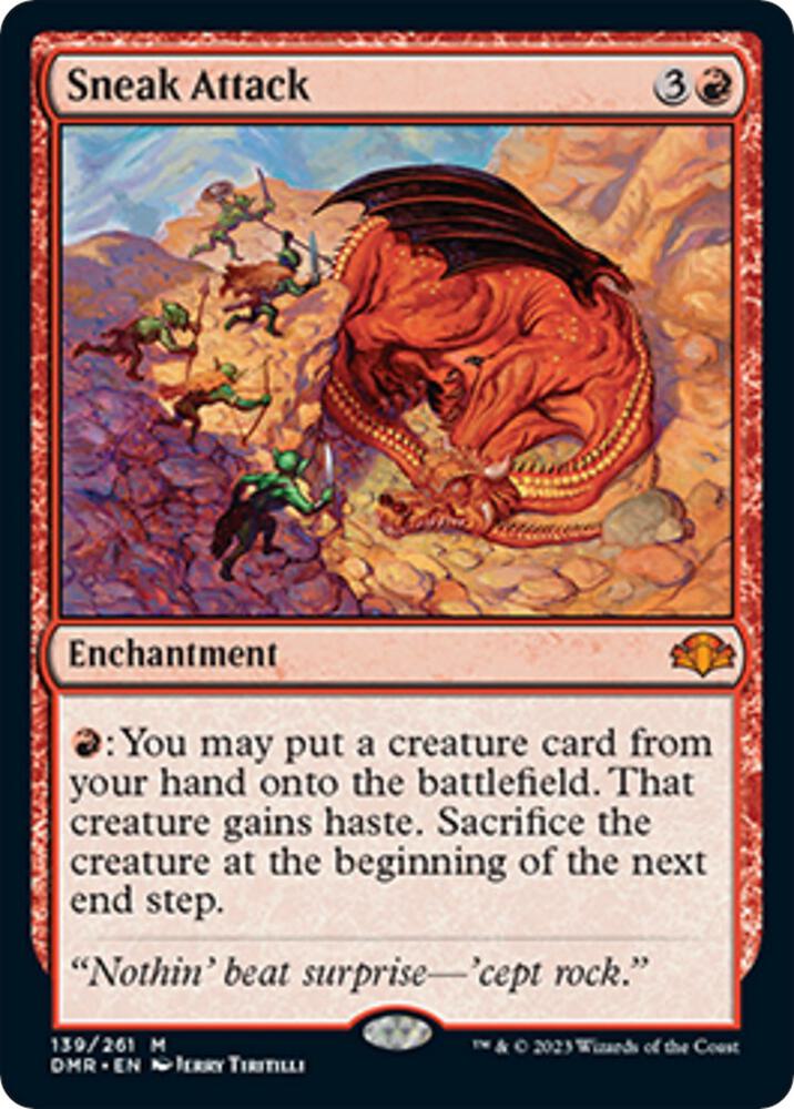 Sneak Attack 139 card from Dominaria Remastered