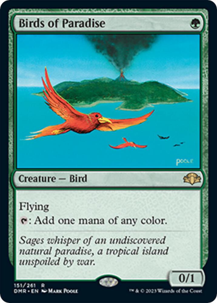 Birds of Paradise 151 card from Dominaria Remastered