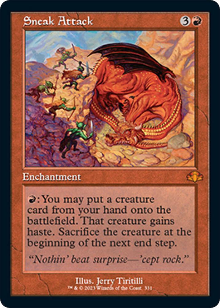 Sneak Attack (Retro Frame) 331 card from Dominaria Remastered