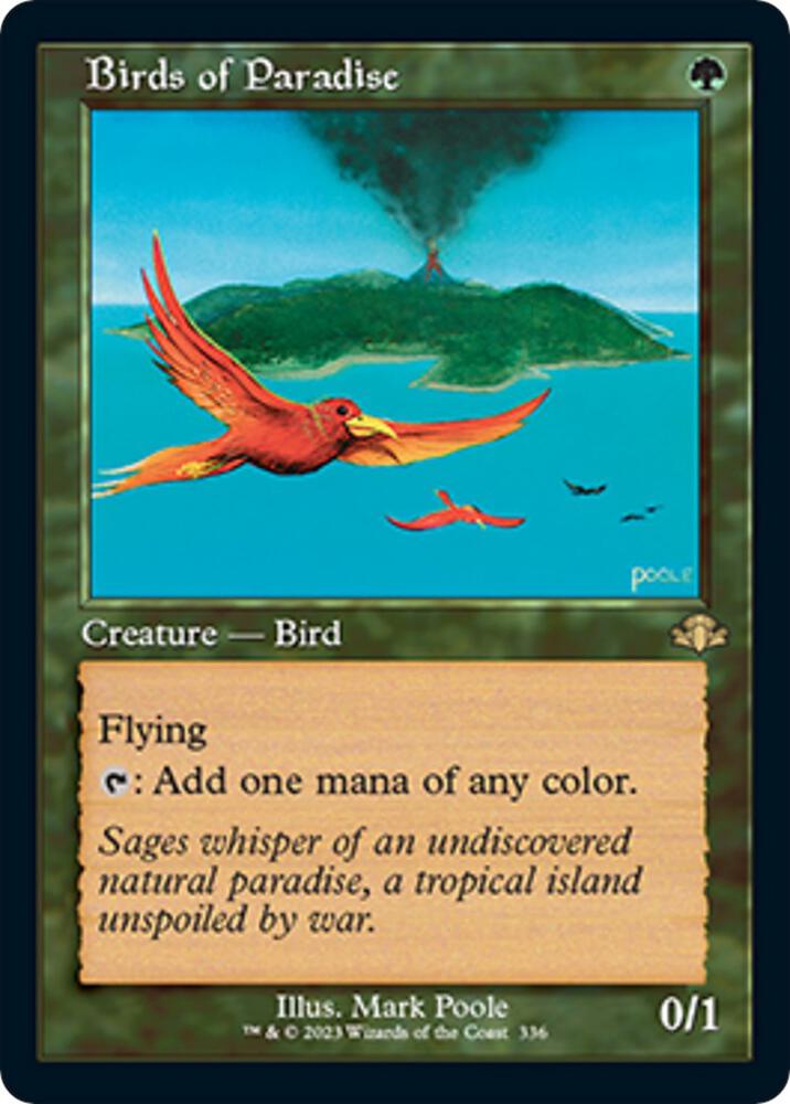 Birds of Paradise (Retro Frame) 336 card from Dominaria Remastered