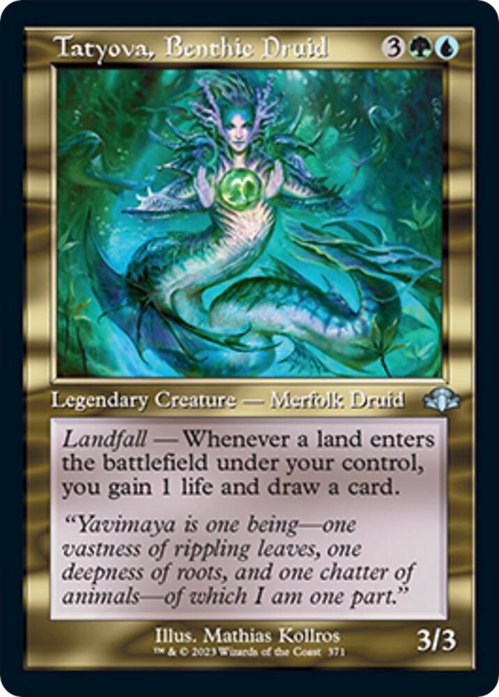 Tatyova, Benthic Druid (Retro Frame) 371 card from Dominaria Remastered