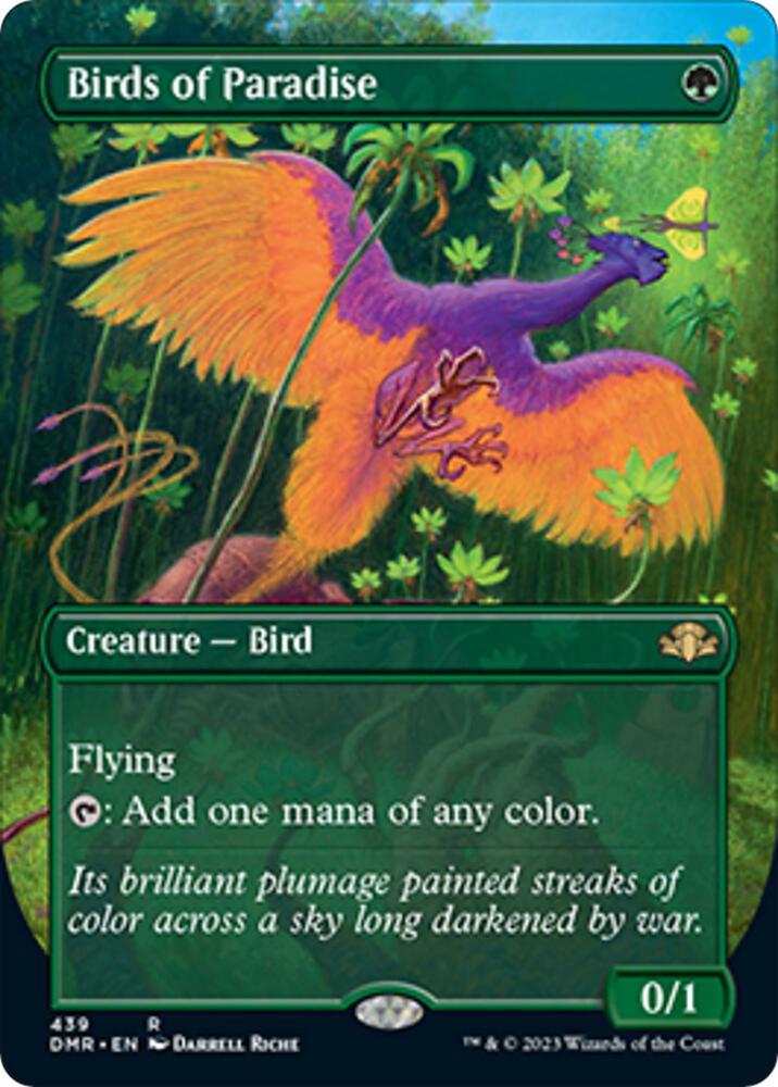 Birds of Paradise (Borderless) 439 card from Dominaria Remastered