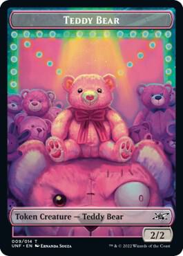 Teddy Bear // Storm Crow Double-sided Token card from Unfinity