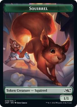 Squirrel // Balloon Double-sided Token card from Unfinity