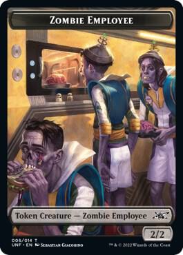 Zombie Employee // Balloon Double-sided Token card from Unfinity