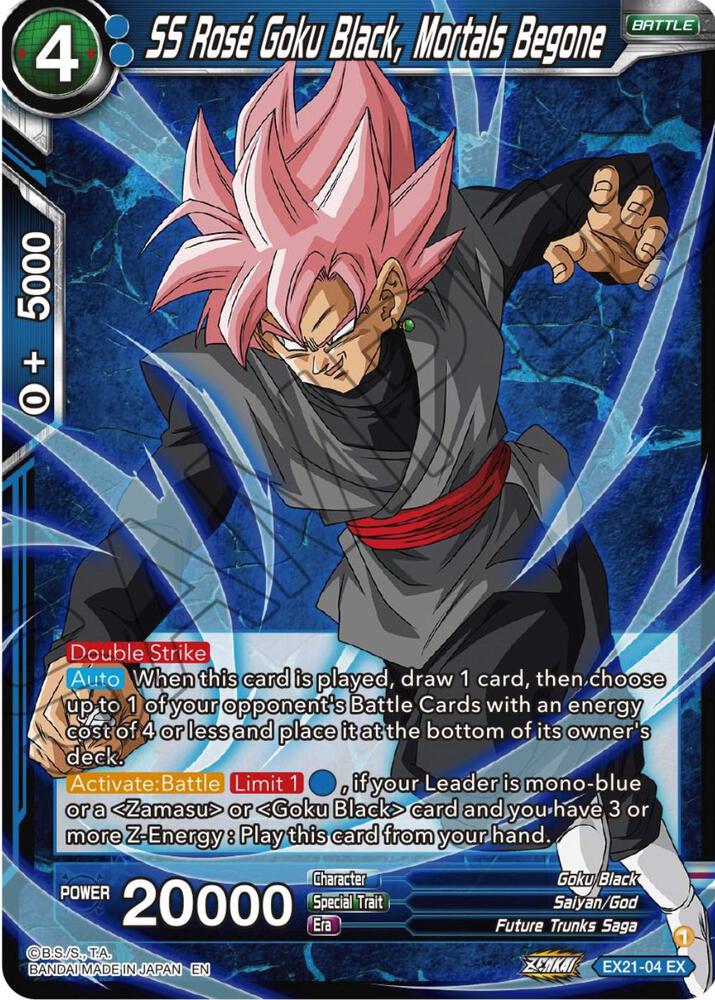 SS Rose Goku Black, Mortals Begone EX21-04 card from 5th Anniversary Set