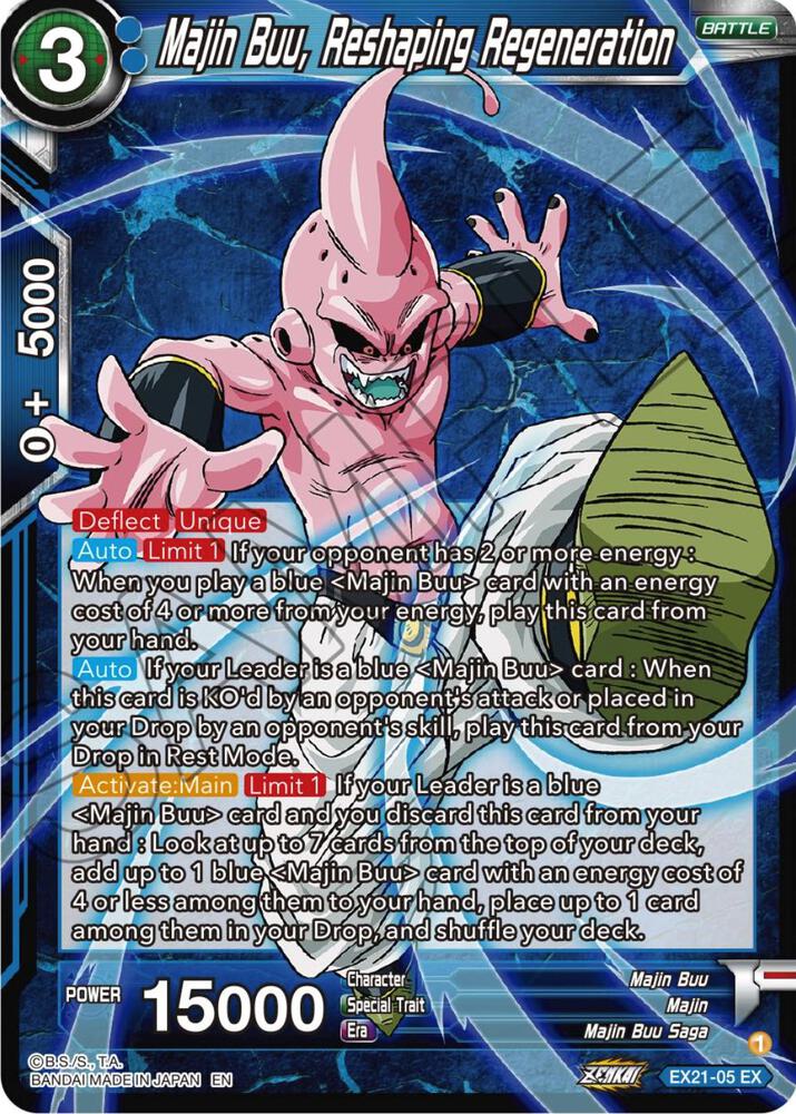Majin Buu, Reshaping Regeneration EX21-05 card from 5th Anniversary Set