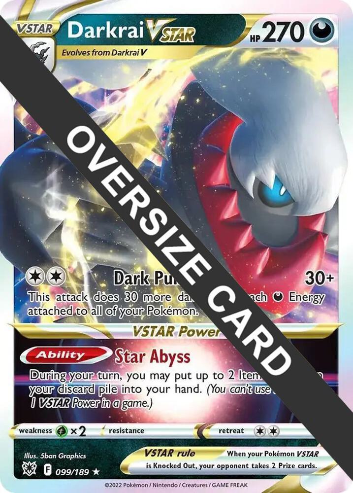 Darkrai VSTAR 099/189 card from Jumbo Cards