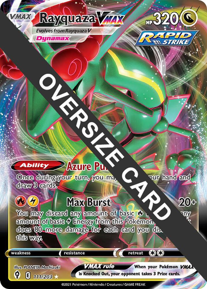Rayquaza VMAX 111/203 card from Jumbo Cards
