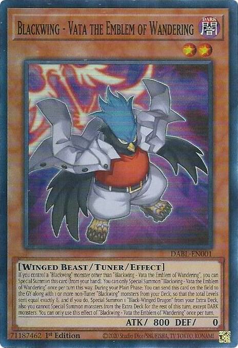 Blackwing - Vata the Emblem of Wandering DABL-EN001 card from Darkwing Blast