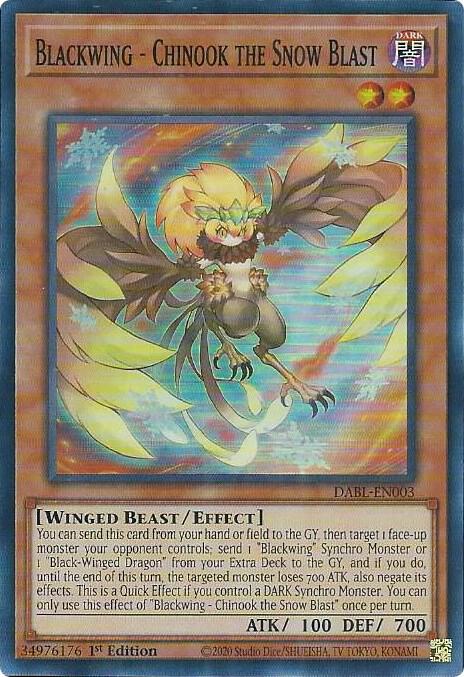 Blackwing - Chinook the Snow Blast DABL-EN003 card from Darkwing Blast