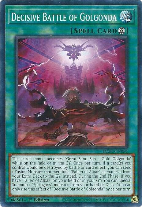 Decisive Battle of Golgonda DABL-EN054 card from Darkwing Blast