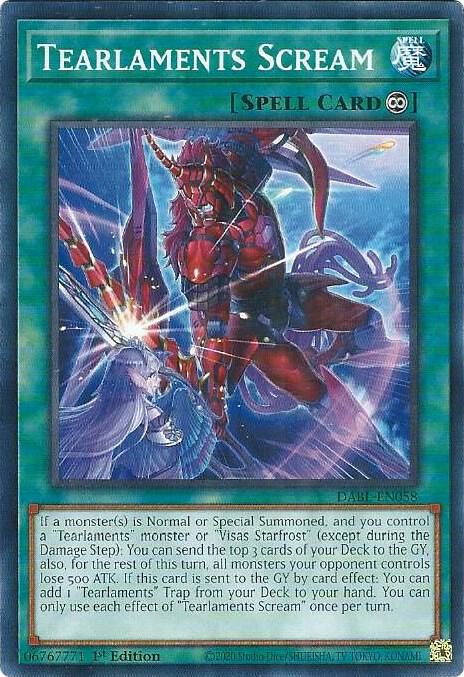 Tearlaments Scream DABL-EN058 card from Darkwing Blast
