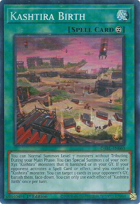 Kashtira Birth DABL-EN060 card from Darkwing Blast