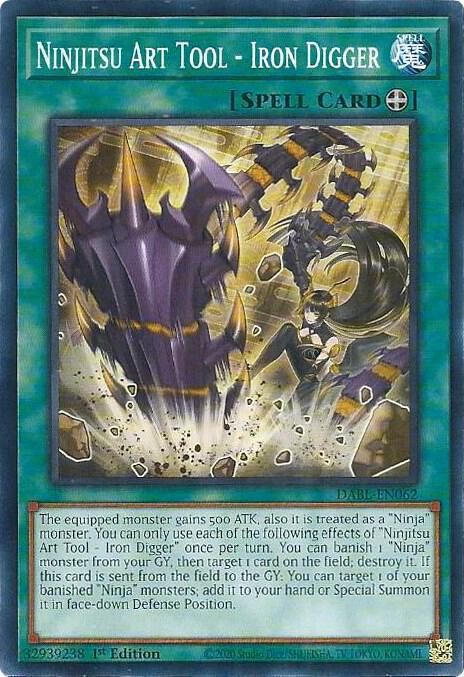 Ninjitsu Art Tool - Iron Digger DABL-EN062 card from Darkwing Blast
