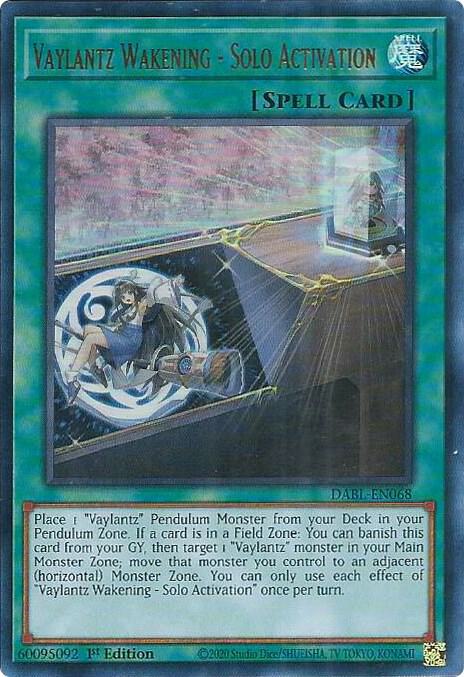 Vaylantz Wakening - Solo Activation DABL-EN068 card from Darkwing Blast