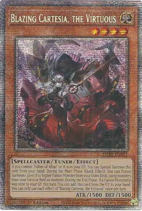 Blazing Cartesia, the Virtuous (Starlight Rare) DABL-EN011 card from Darkwing Blast