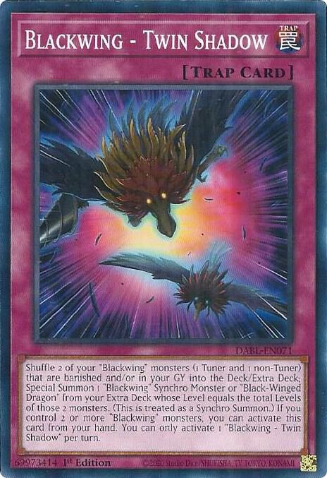 Blackwing - Twin Shadow DABL-EN071 card from Darkwing Blast