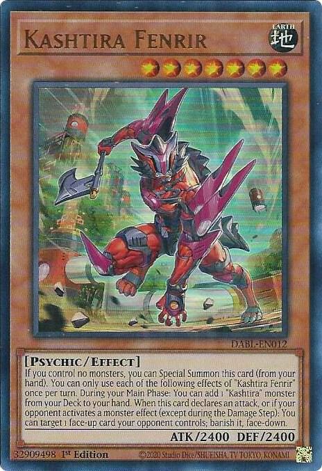 Kashtira Fenrir DABL-EN012 card from Darkwing Blast