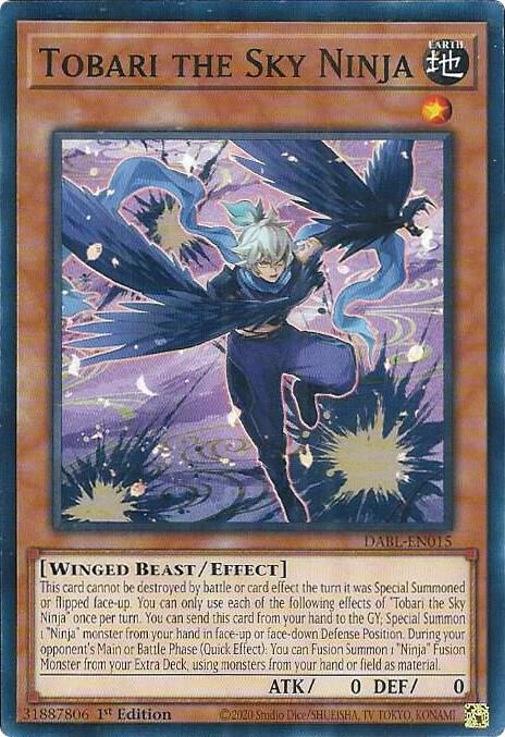 Tobari the Sky Ninja DABL-EN015 card from Darkwing Blast