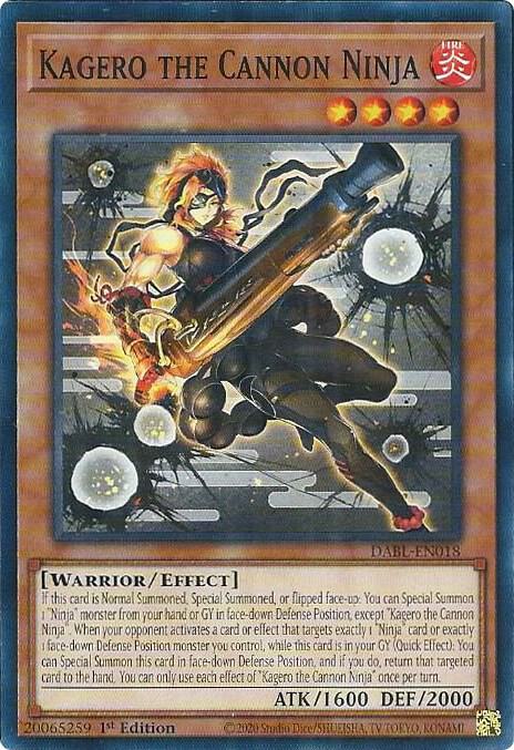Kagero the Cannon Ninja DABL-EN018 card from Darkwing Blast
