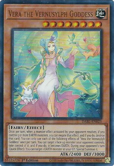 Vera the Vernusylph Goddess DABL-EN025 card from Darkwing Blast