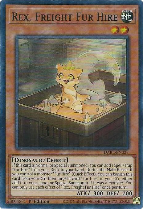 Rex, Freight Fur Hire DABL-EN027 card from Darkwing Blast