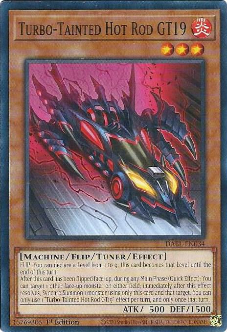 Turbo-Tainted Hot Rod GT19 DABL-EN034 card from Darkwing Blast