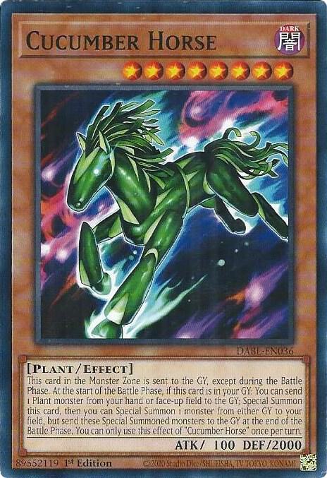 Cucumber Horse DABL-EN036 card from Darkwing Blast